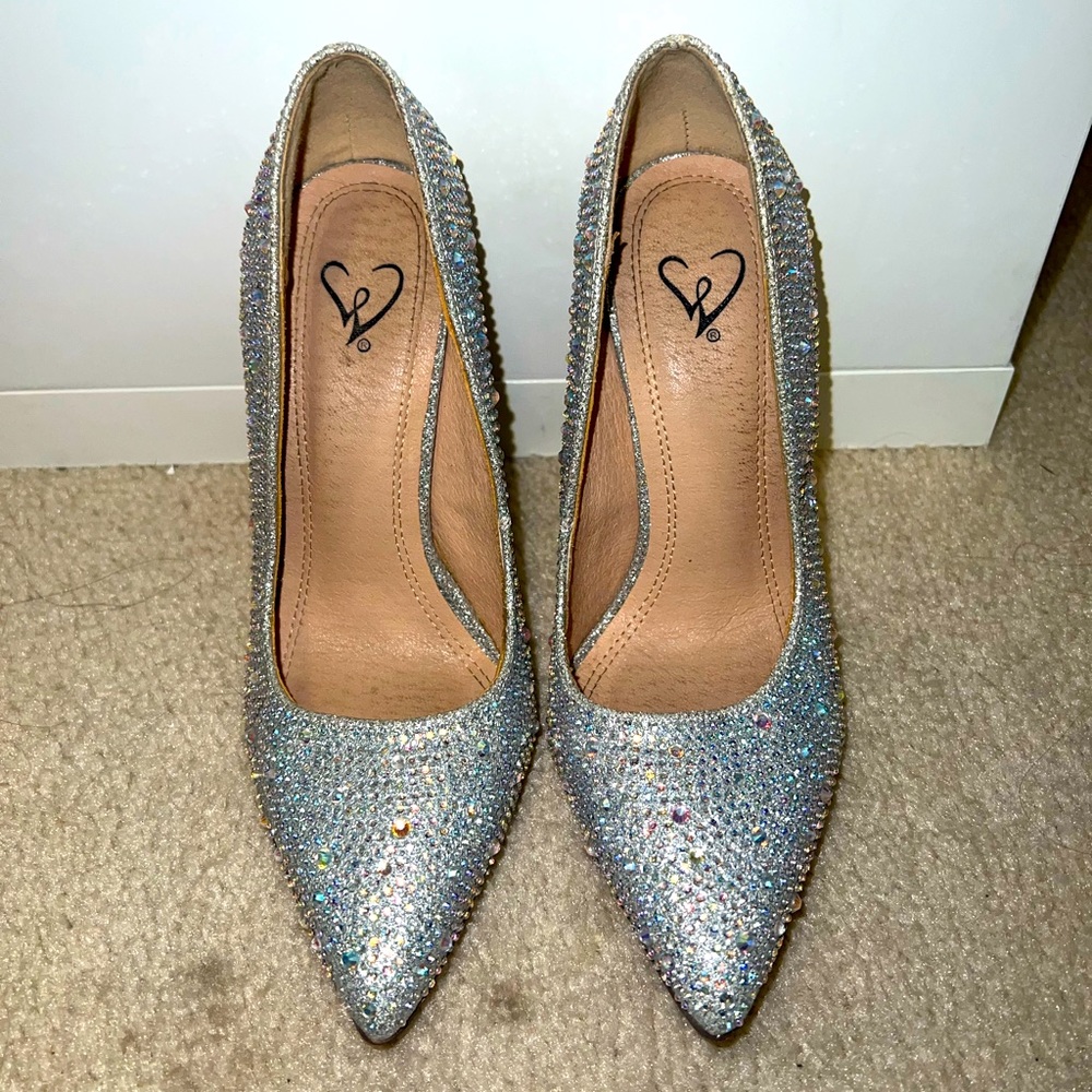 Glitter stiletto heels